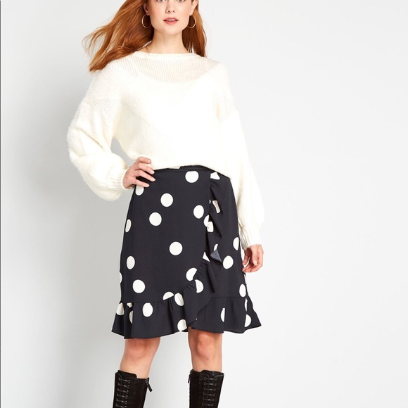 Modcloth Dresses & Skirts - Modcloth It's a Wrap Ruffle A-Line Skirt